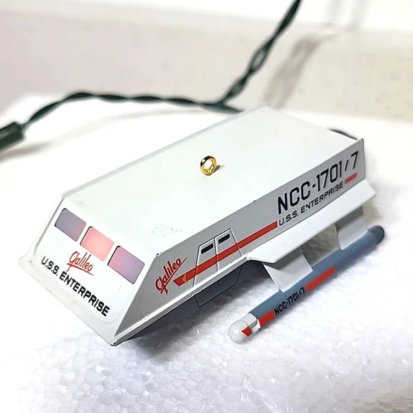 Galileo Shuttlecraft. Hallmark Keepsake Ornament with Lights and Voice. Vintage - Picture 1 of 9